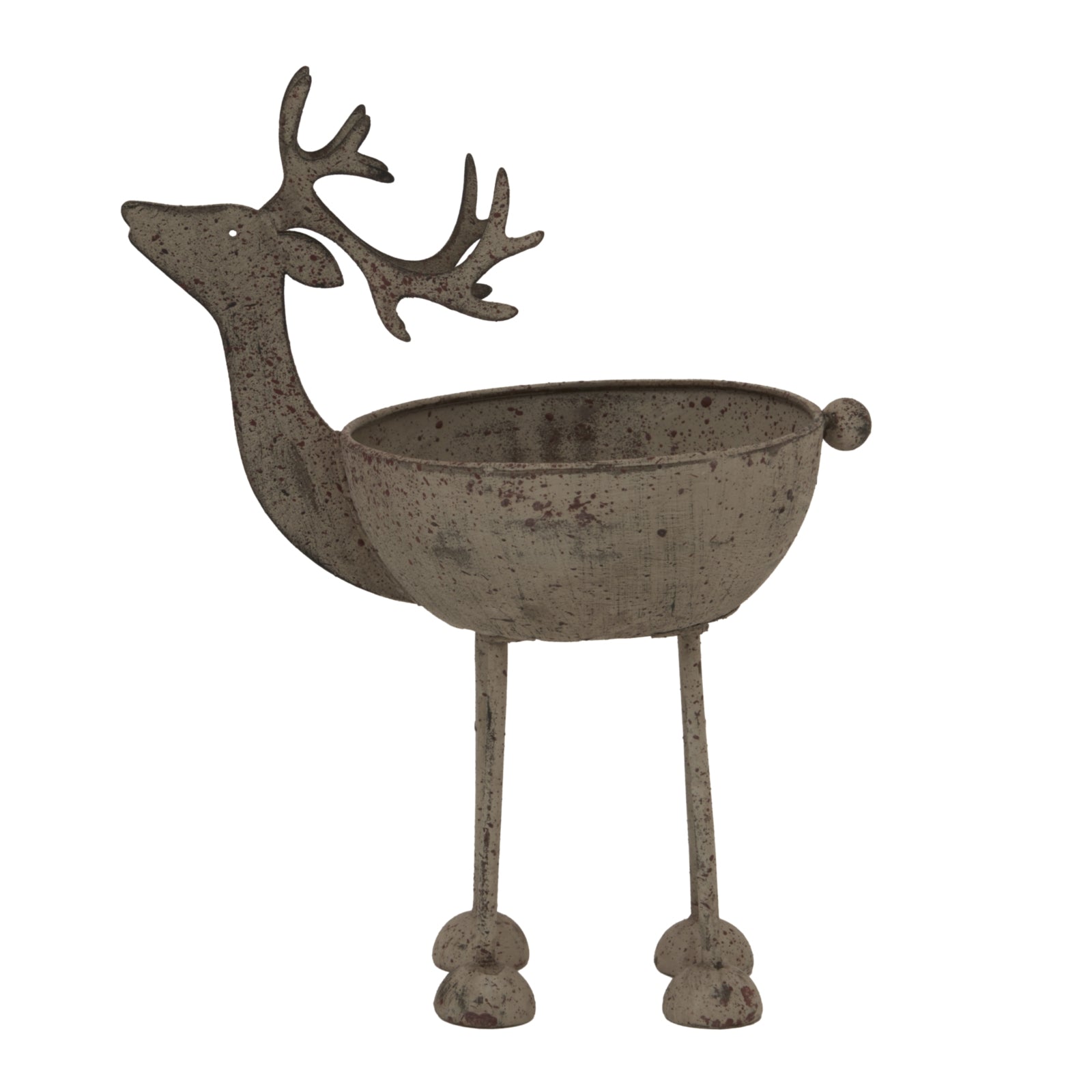 Rustic Metal Reindeer Bowl for Charming Holiday Decor - Darlington's Décor