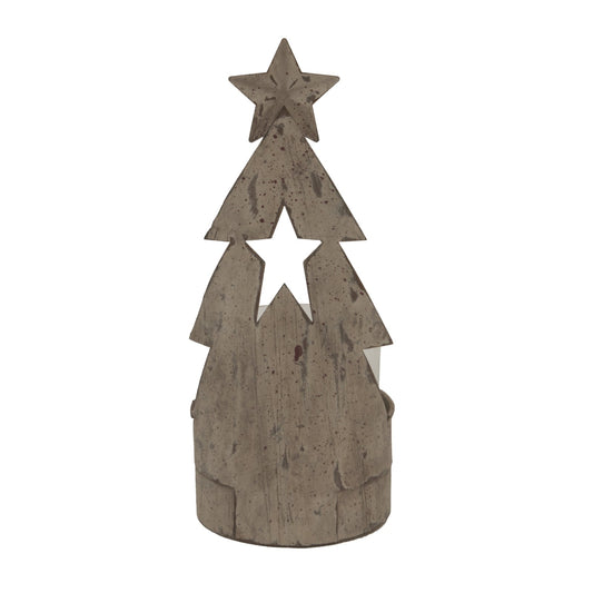 Rustic Metal Tree Candle Holder With Stars Design - Darlington's Décor