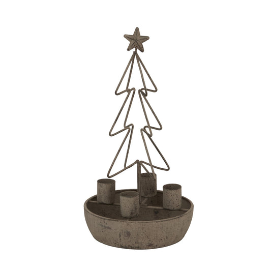 Rustic Outline Tree And Star Candle Holders for Home Decor - Darlington's Décor