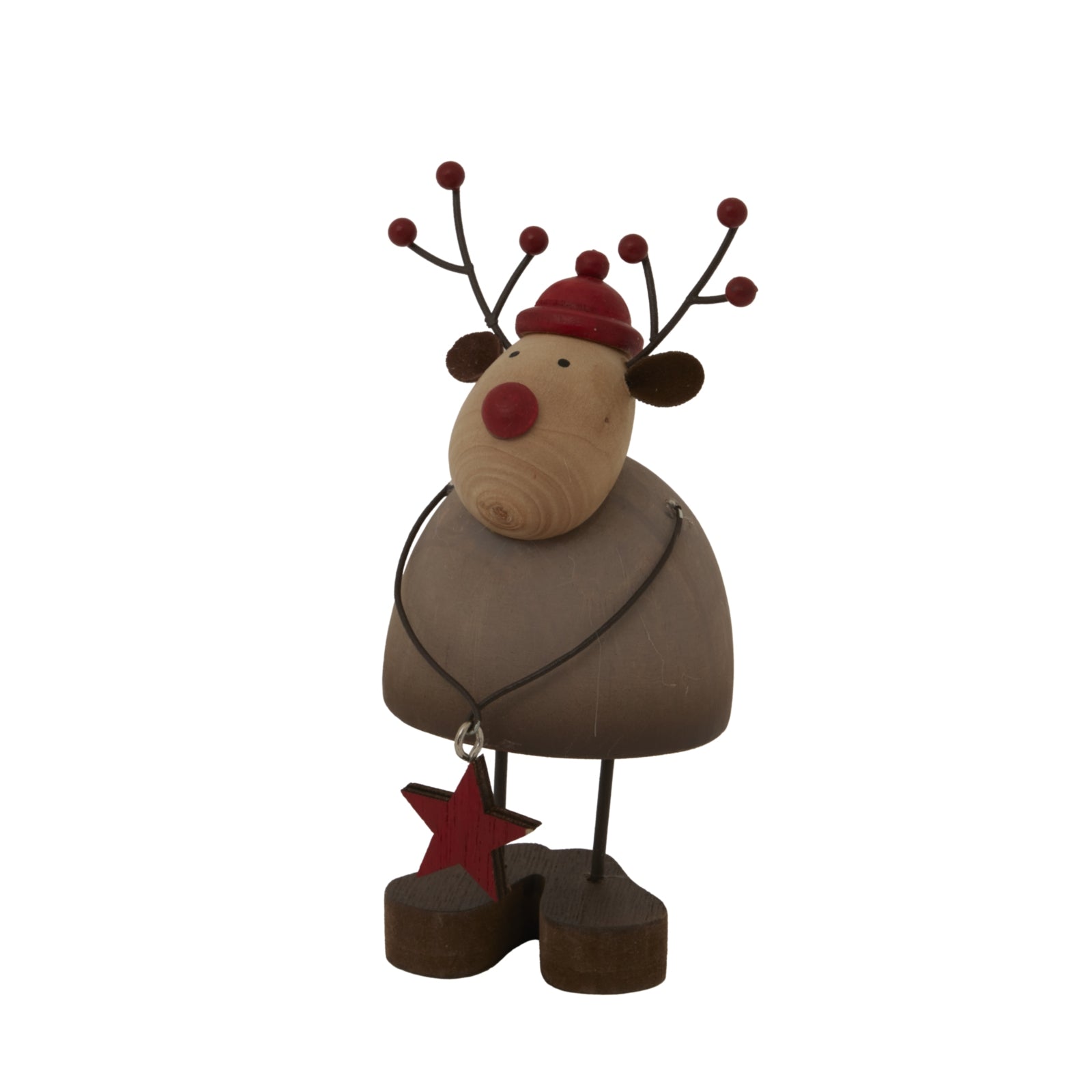 Rustic Reindeer With Star Decoration for Festive Charm - Darlington's Décor