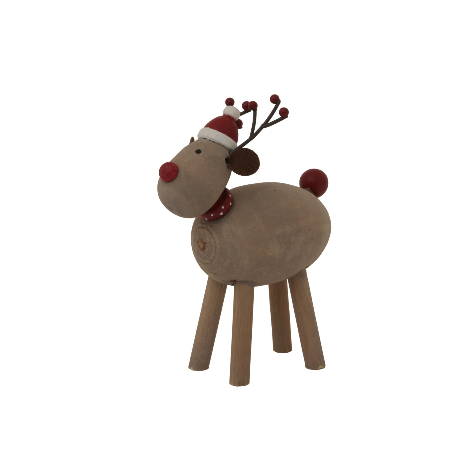 Rustic Rudolf With Hat - Charming Winter Decor Accent - Darlington's Décor