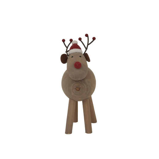 Rustic Rudolf With Hat - Charming Winter Decor Accent - Darlington's Décor