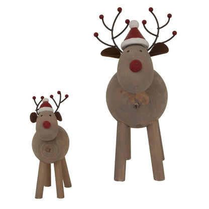 Rustic Rudolf With Hat - Charming Winter Decor Accent - Darlington's Décor