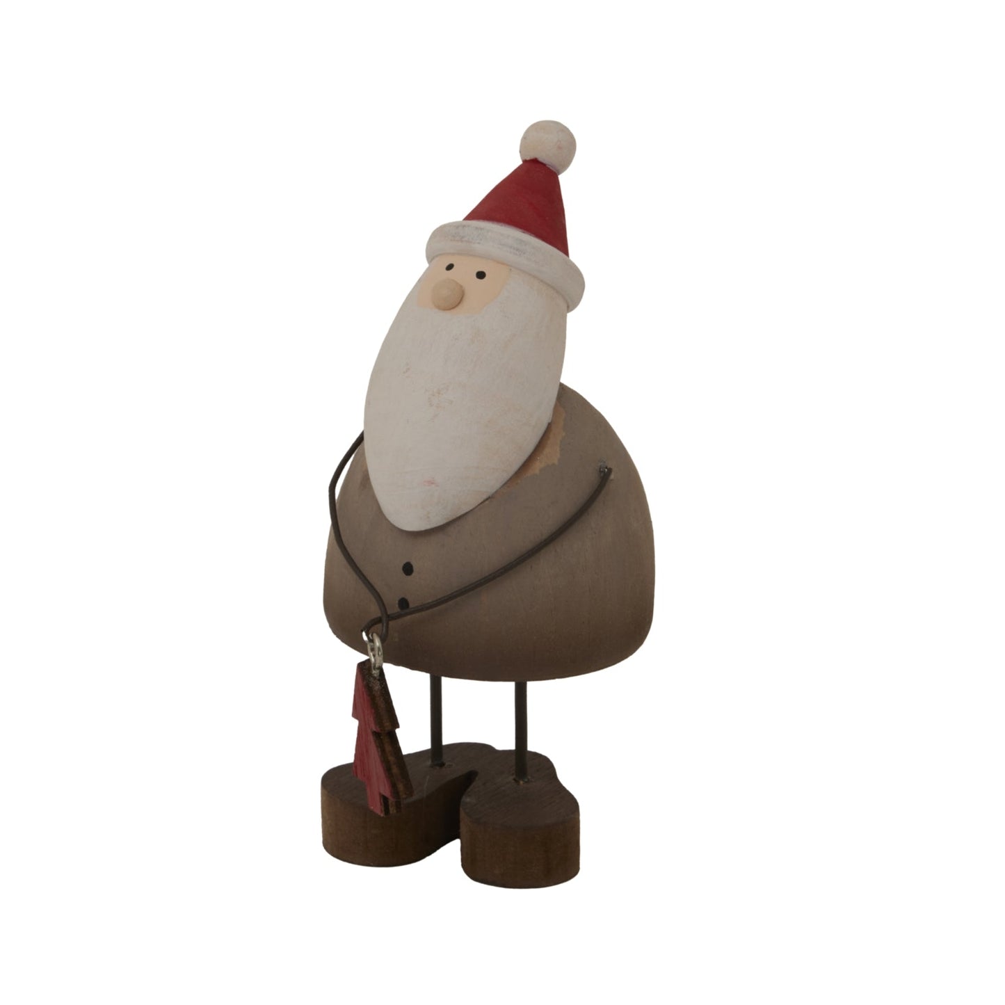 Rustic Santa With Tree Decoration for Cozy Holiday Charm - Darlington's Décor
