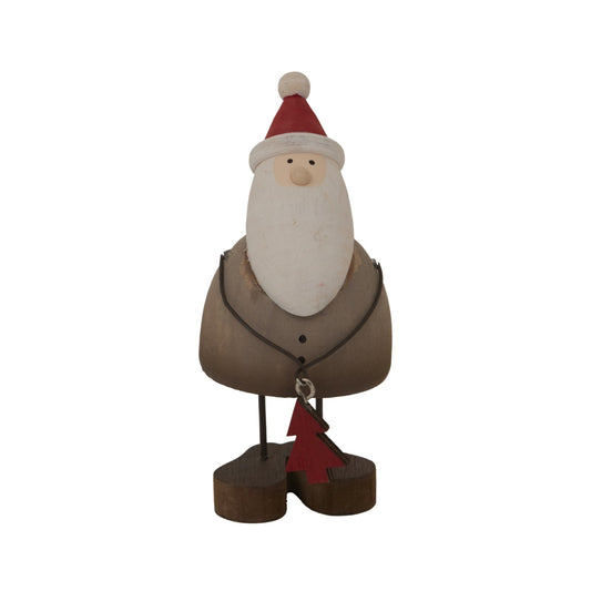 Rustic Santa With Tree Decoration for Cozy Holiday Charm - Darlington's Décor