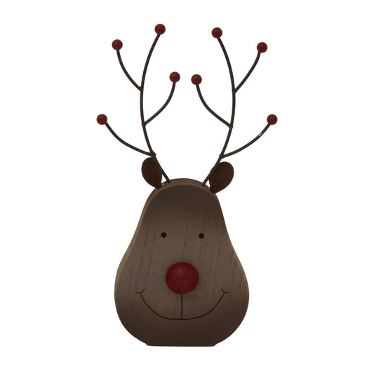 Rustic Standing Rudolf Decoration for Cozy Holiday Charm - Darlington's Décor