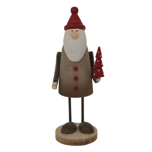 Rustic Tall Santa: Timeless Nordic Holiday Décor Piece - Darlington's Décor