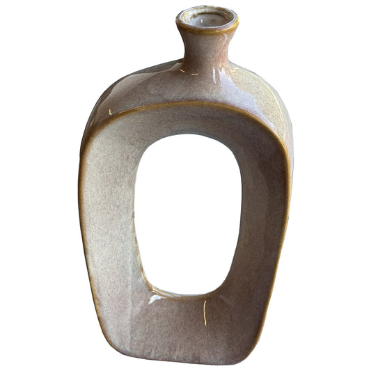 Sabbia Collection Medium Hollow Vase - Sculptural Elegance - Darlington's Décor