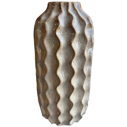 Sabbia Collection Medium Wave Vase - Sculptural Elegance - Darlington's Décor