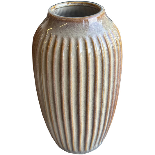 Sabbia Collection Ribbed Vase for Elegant Home Décor - Darlington's Décor