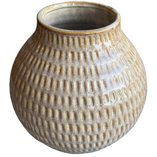 Sabbia Collection Small Textured Vase for Elegant Decor - Darlington's Décor
