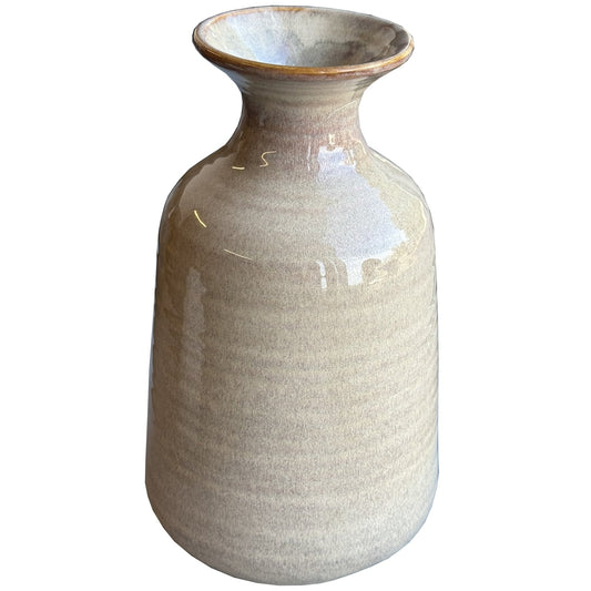 Sabbia Collection Tall Ridged Vase for Modern Elegance - Darlington's Décor