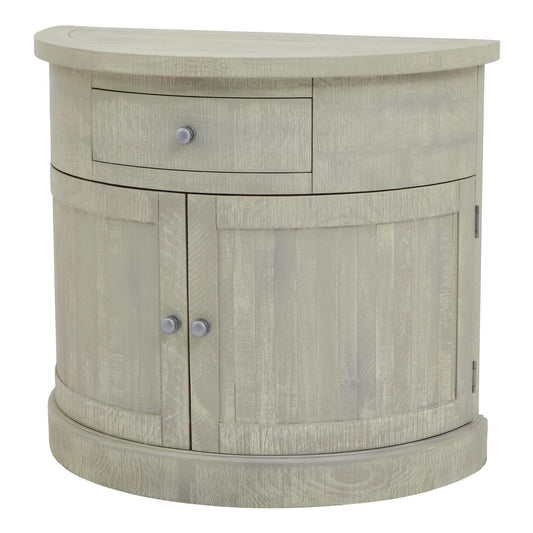 Elegant Saltaire Collection Half Moon 2 Door Cupboard With Drawer for Stylish Storage - Darlington's Décor