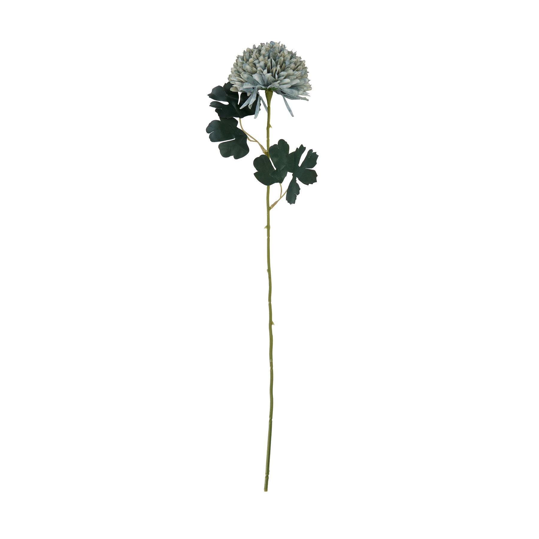 Serene Pale Green Blue Chrysanthemum Floral Stem - Darlington's Décor