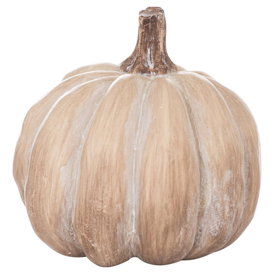 Set Of Six Carved Wood Effect Pumpkins For Autumn Decor - Darlington's Décor