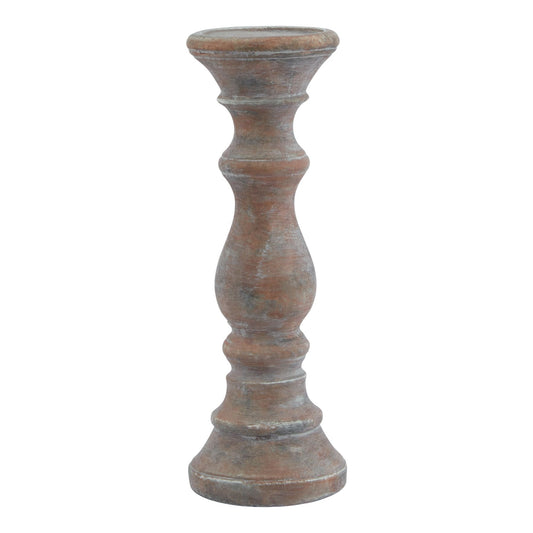 Siena Brown Column Candle Holder for Timeless Elegance - Darlington's Décor