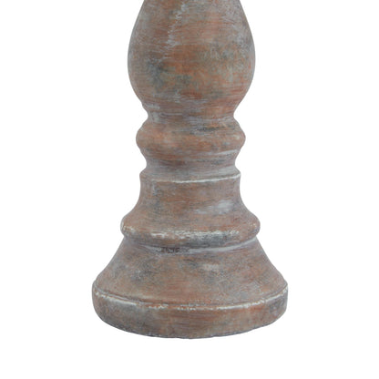 Siena Brown Column Candle Holder for Timeless Elegance - Darlington's Décor