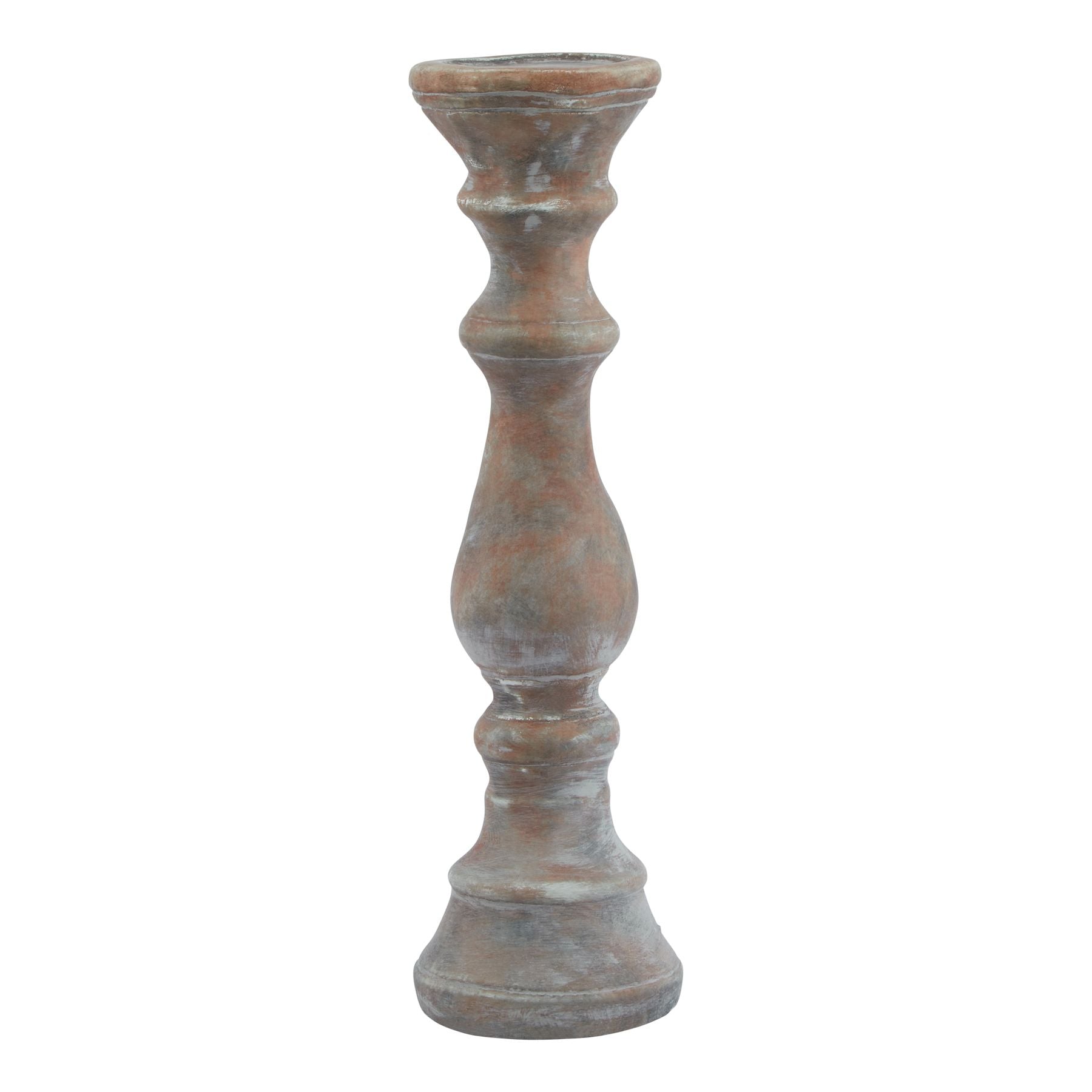 Siena Large Brown Column Candle Holder for Elegant Displays - Darlington's Décor