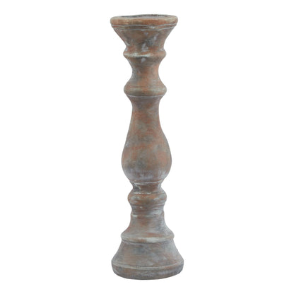 Siena Large Brown Column Candle Holder for Elegant Displays - Darlington's Décor