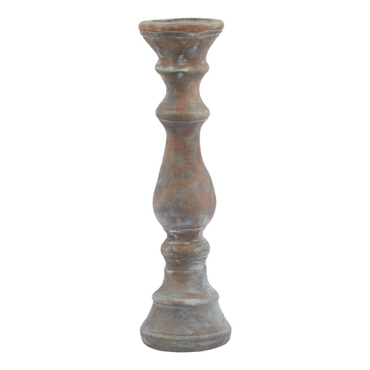 Siena Large Brown Column Candle Holder for Elegant Displays - Darlington's Décor