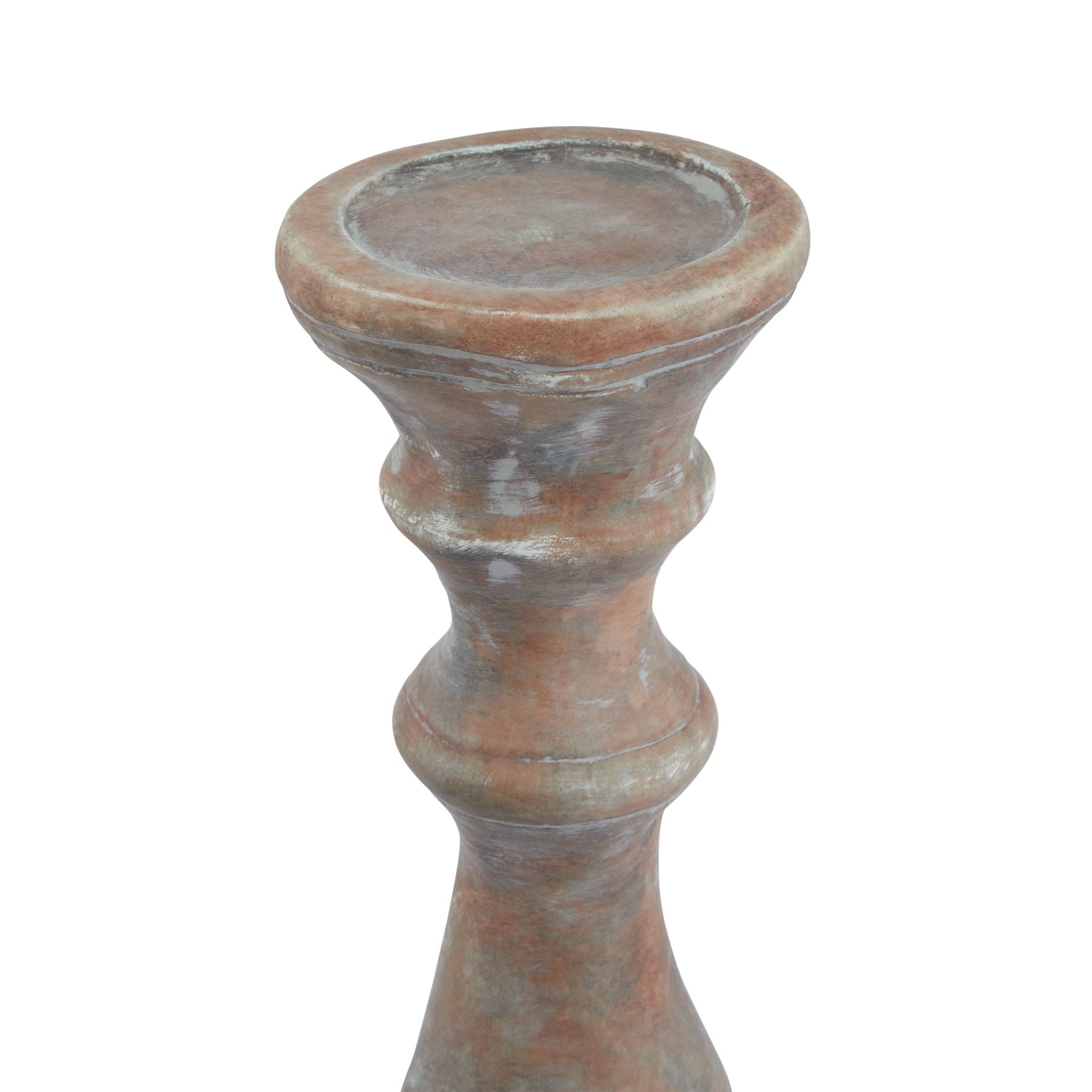 Siena Large Brown Column Candle Holder for Elegant Displays - Darlington's Décor
