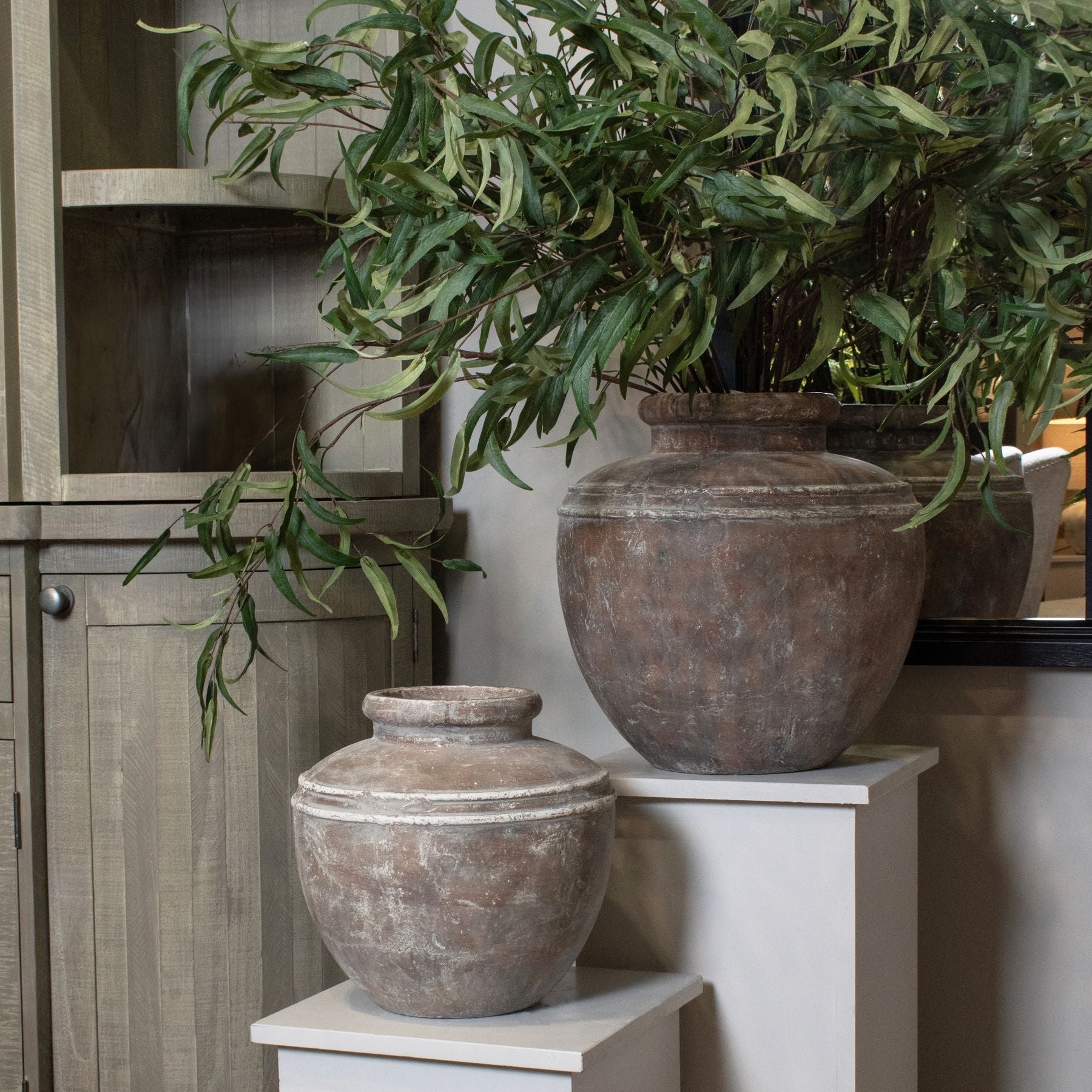 Siena Large Brown Water Pot for Elegant Displays - Darlington's Décor