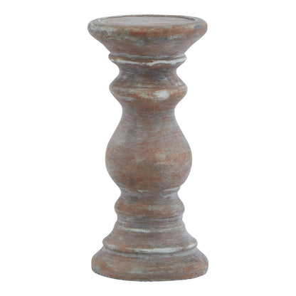 Siena Small Brown Column Candle Holder for Elegant Decor - Darlington's Décor