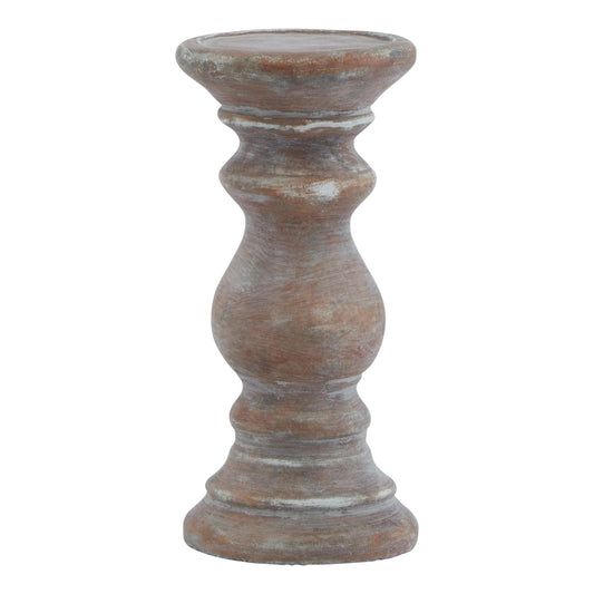 Siena Small Brown Column Candle Holder for Elegant Decor - Darlington's Décor