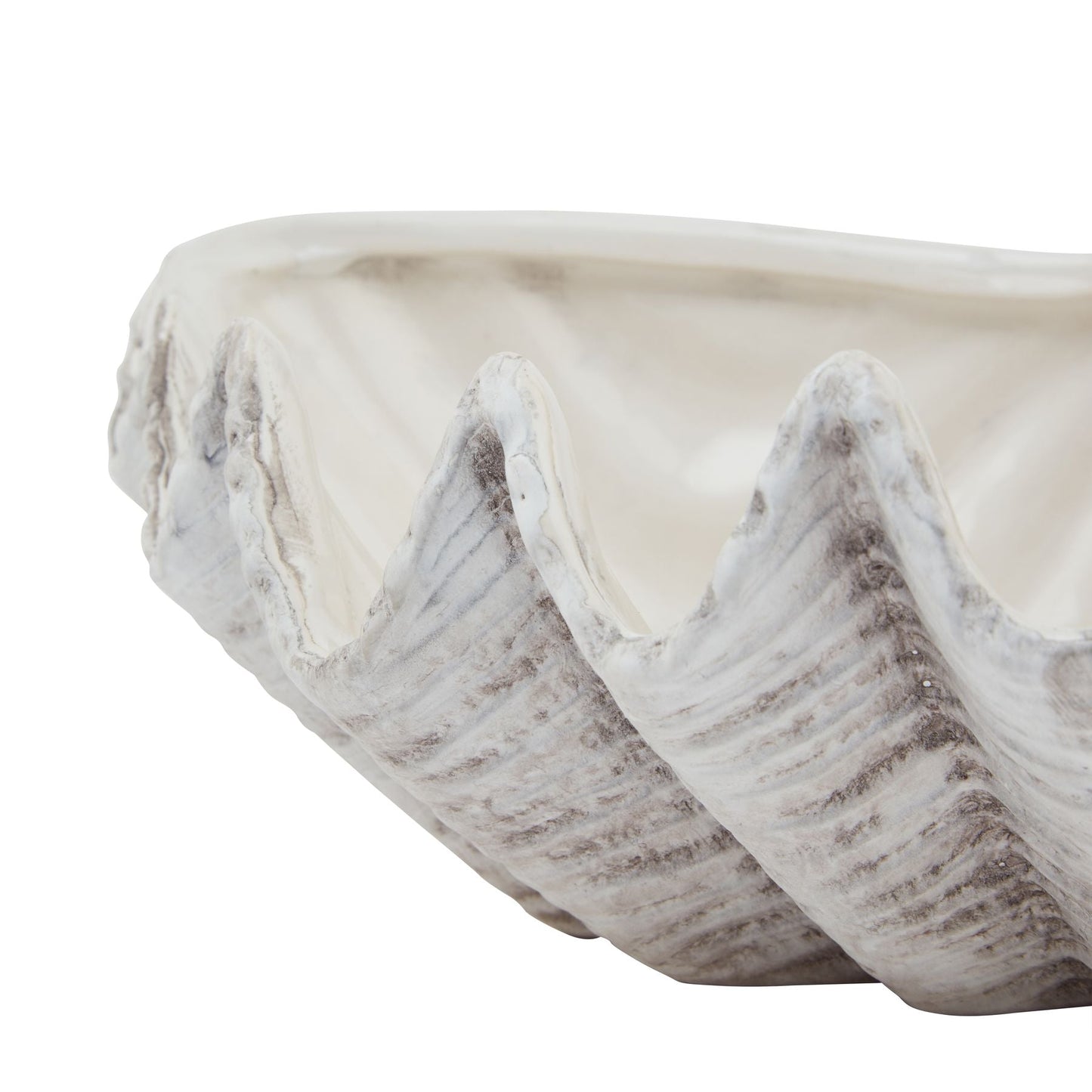 Siren Medium Ceramic Shell Bowl - Coastal Elegance Redefined - Darlington's Décor