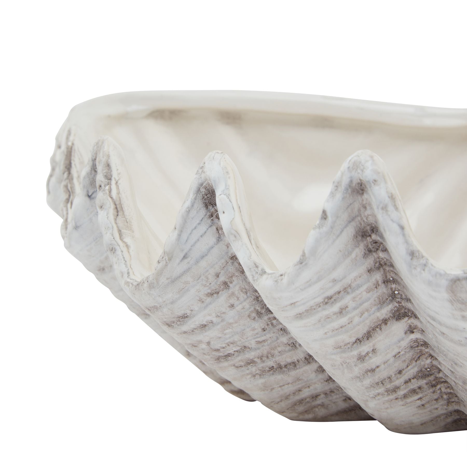 Siren Medium Ceramic Shell Bowl - Coastal Elegance Redefined - Darlington's Décor