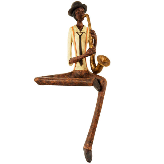 Sitting Jazz Band Saxophonist Figurine for Home Decor - Darlington's Décor
