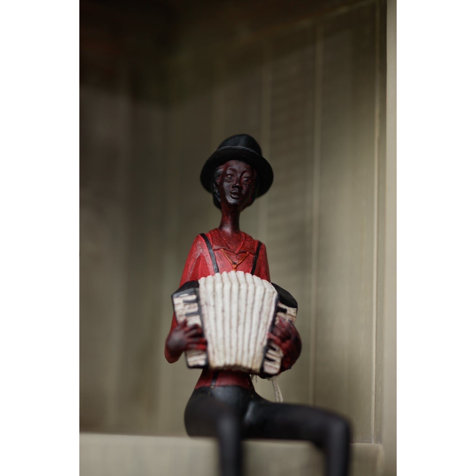 Sitting Jazz Band Squeeze Box Figurine for Home Decor - Darlington's Décor