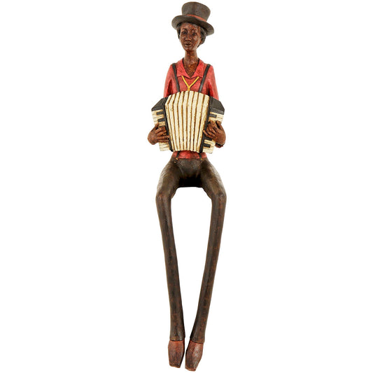 Sitting Jazz Band Squeeze Box Figurine for Home Decor - Darlington's Décor