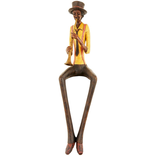 Sitting Jazz Band Trumpeter Figurine for Vintage Charm - Darlington's Décor