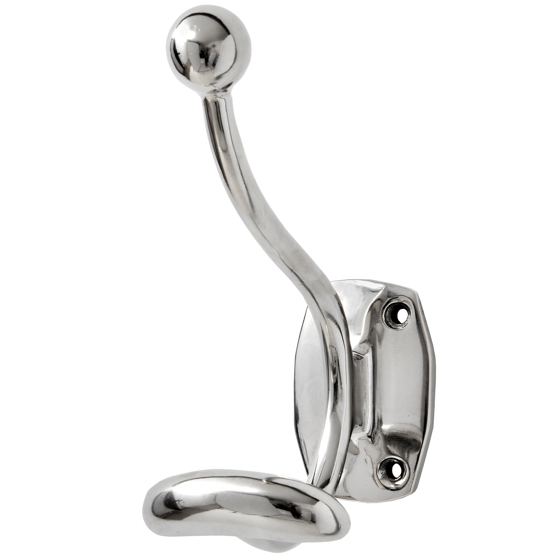 Sleek Single Hook Chrome Coat Hanger for Modern Spaces - Darlington's Décor