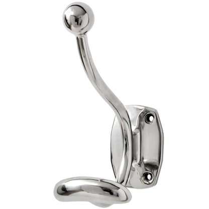 Sleek Single Hook Chrome Coat Hanger for Modern Spaces - Darlington's Décor