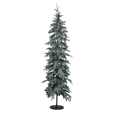 Slim Snowy Woodland Pre - Lit 200 Led Christmas Tree Elegance - Darlington's Décor