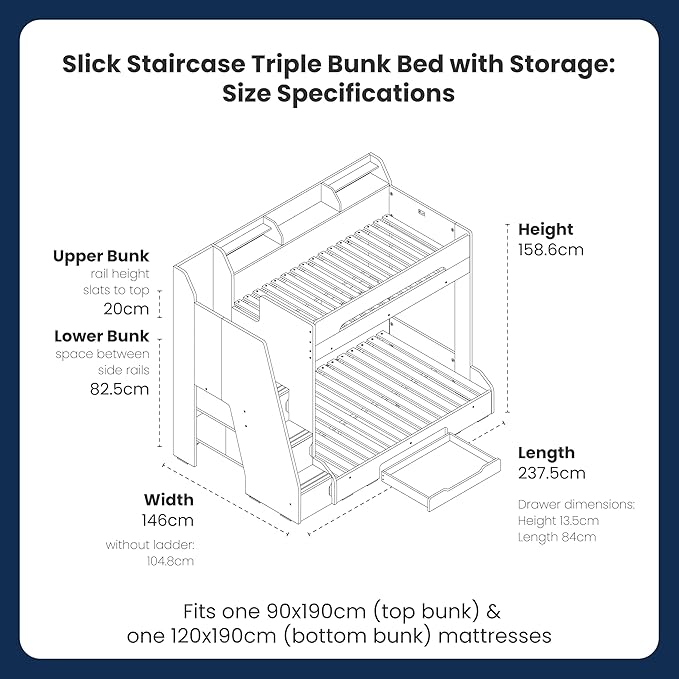 Small Double Bunk Beds for Kids with Storage - Darlington's Décor