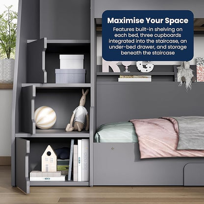 Small Double Bunk Beds for Kids with Storage - Darlington's Décor