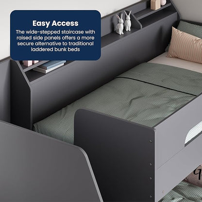 Small Double Bunk Beds for Kids with Storage - Darlington's Décor