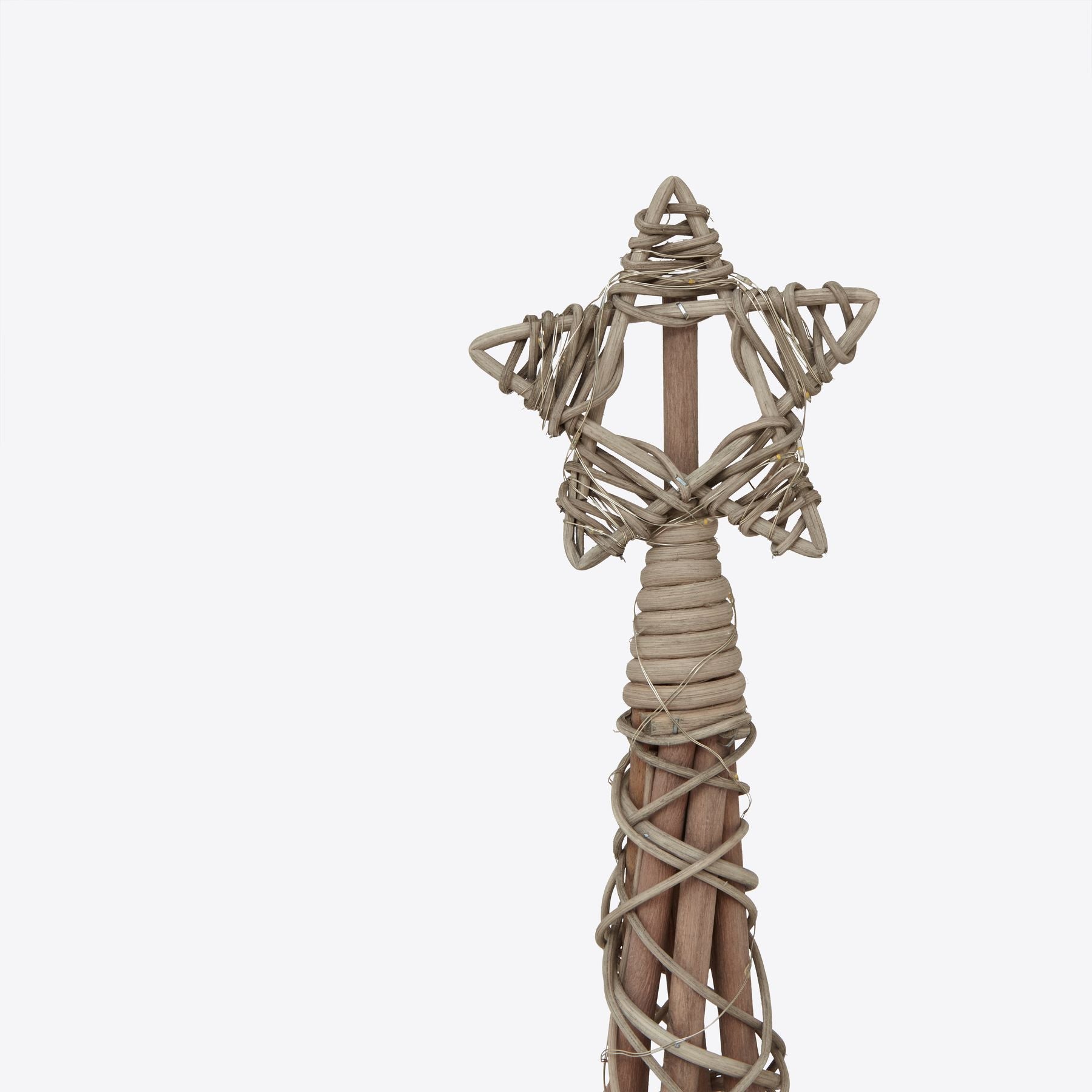 Small LED Wicker Christmas Tree With Star Accent - Darlington's Décor