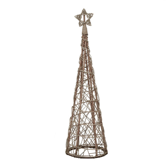 Small LED Wicker Christmas Tree With Star Accent - Darlington's Décor