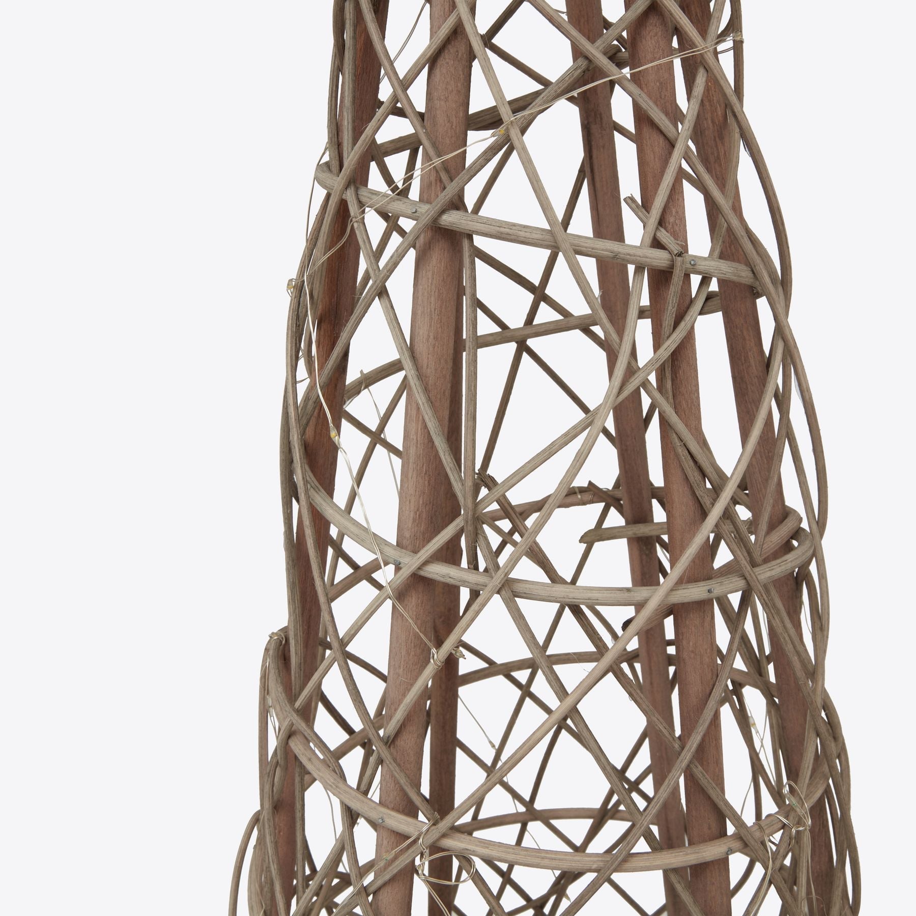 Small LED Wicker Christmas Tree With Star Accent - Darlington's Décor