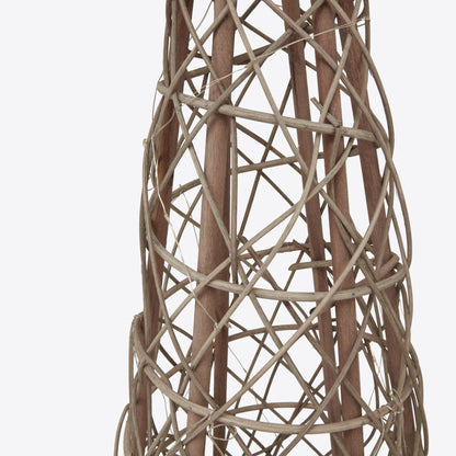 Small LED Wicker Christmas Tree With Star Accent - Darlington's Décor