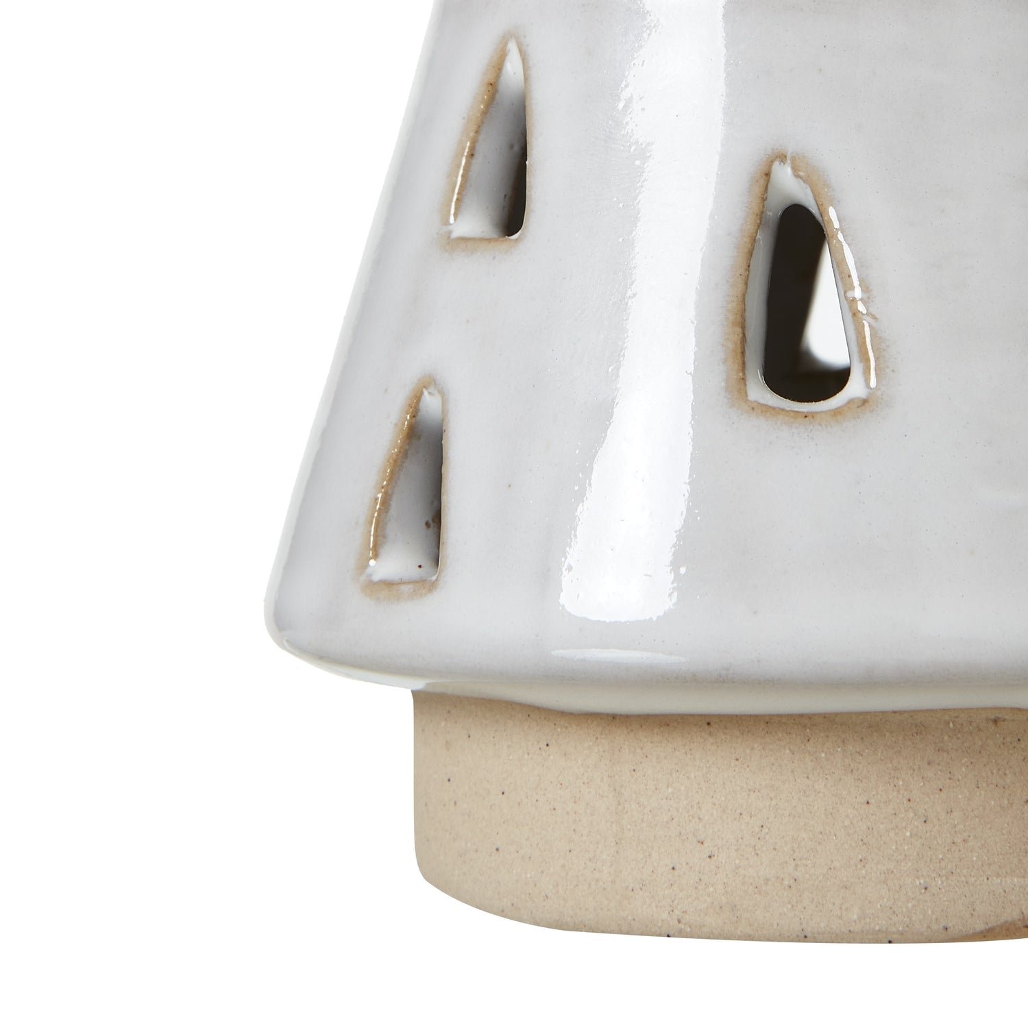 Small White Ceramic Cut - Out Tree With LED Lights Display - Darlington's Décor