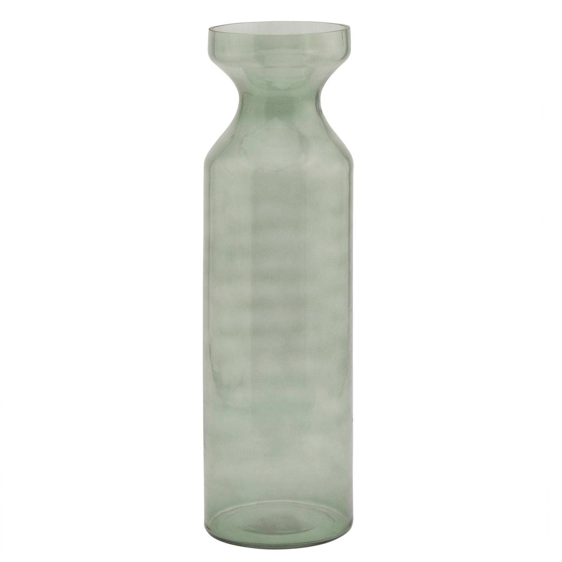 Smoked Sage Glass Fluted Vase for Elegant Displays - Darlington's Décor