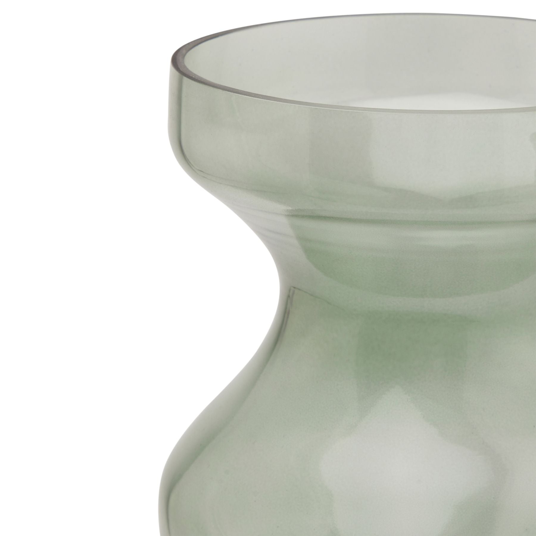 Smoked Sage Glass Fluted Vase for Elegant Displays - Darlington's Décor