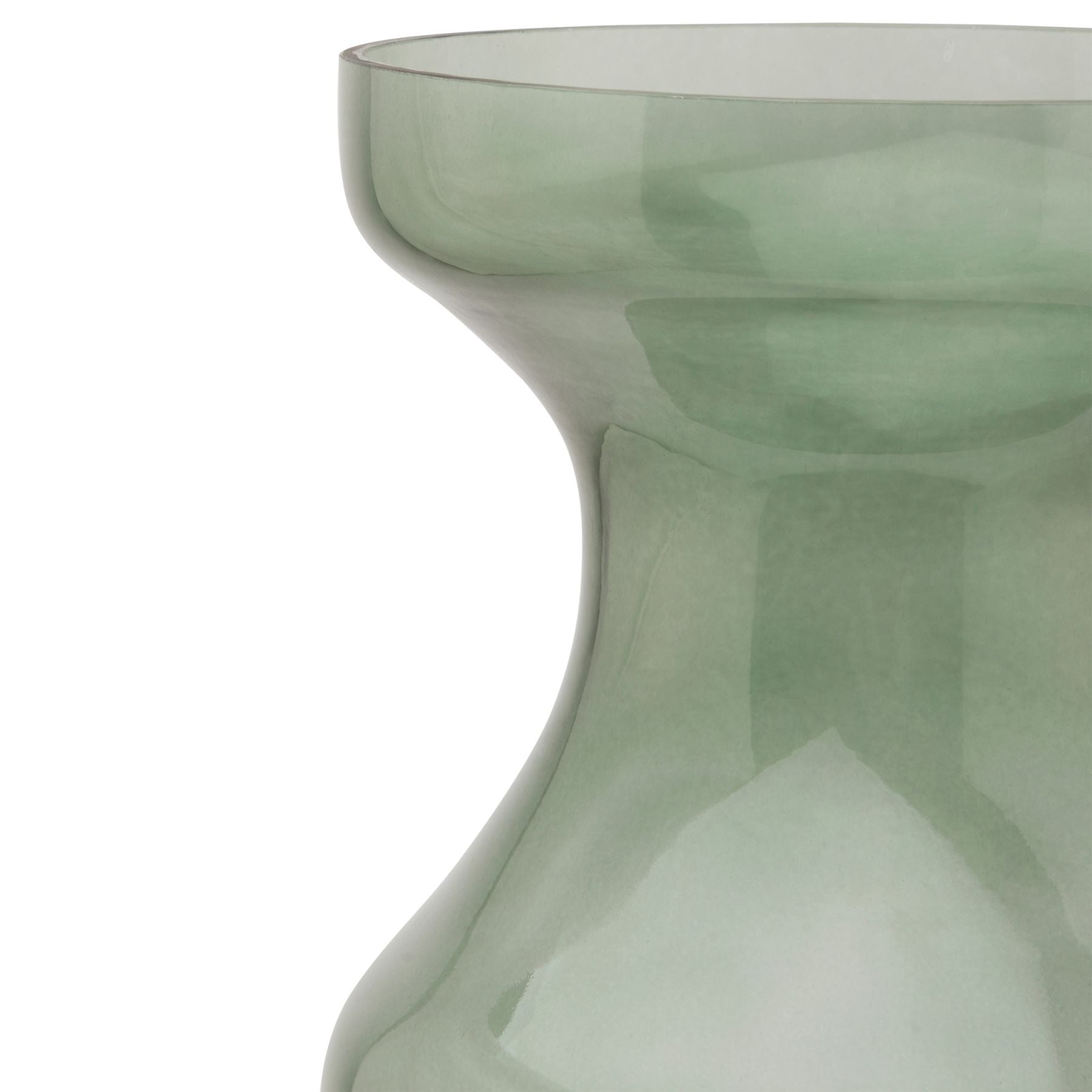 Smoked Sage Glass Tall Fluted Vase for Elegant Decor - Darlington's Décor