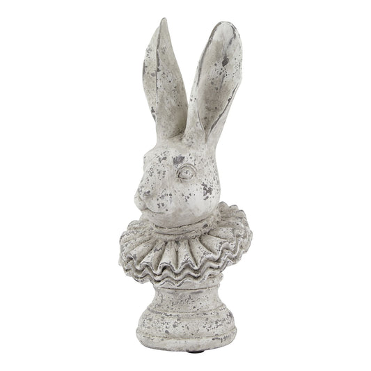 Stone Effect Ruffle Hare Ornament for Stylish Decor - Darlington's Décor