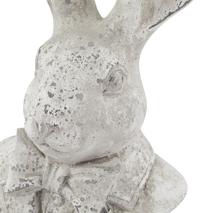 Stone Effect Tuxedo Hare Ornament for Elegant Decor - Darlington's Décor